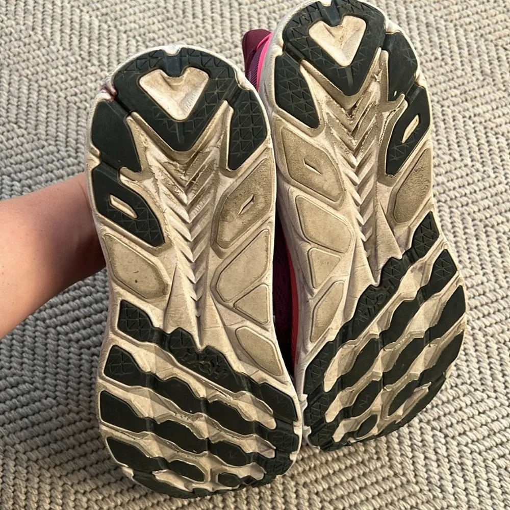 Hoka Purple Athletic Shoes with Cushioned Midsole